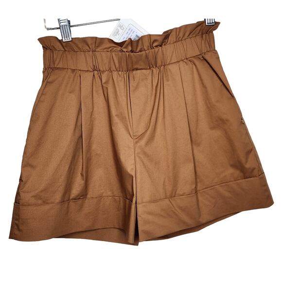Scotch R'Belle Tan Paperbag Waist Shorts  Size 12 - Picture 1 of 12